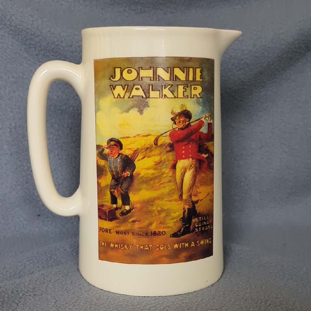 Johnnie Walker Whisky Water Jug. Circa 1960. Made In England.